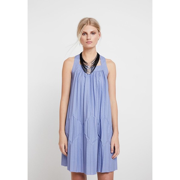 Yargici PLEATED SLEEVELESS DRESS Sukienka letnia blue YA321C005