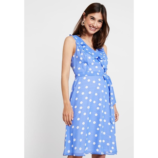 Wallis WRAP FRILL DRESS Sukienka letnia blue WL521C0N2