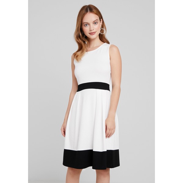 Anna Field Petite Sukienka z dżerseju white/black ANI21C01S