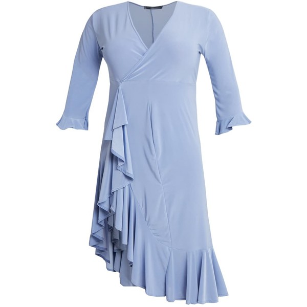 Missguided Plus FRILL HEM MIDI DRESS Sukienka z dżerseju blue M0U21C08I