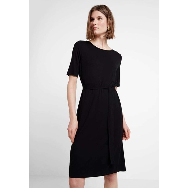 edc by Esprit BELTED DRESS Sukienka z dżerseju black ED121C0ML
