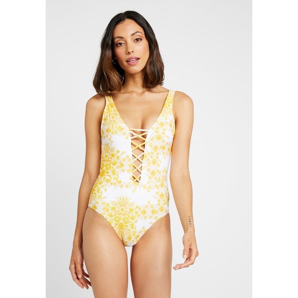 Seafolly SUNFLOWER LACE UP MAILLOT Kostium kąpielowy buttercup S1981G01D