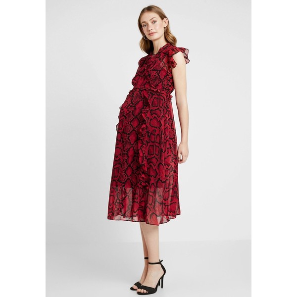 Dorothy Perkins Maternity SNAKE MDI DREES Sukienka letnia red DP829F05E