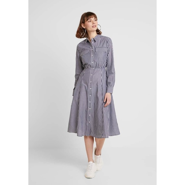 Warehouse STRIPE DRESS Sukienka koszulowa blue WA221C0IC