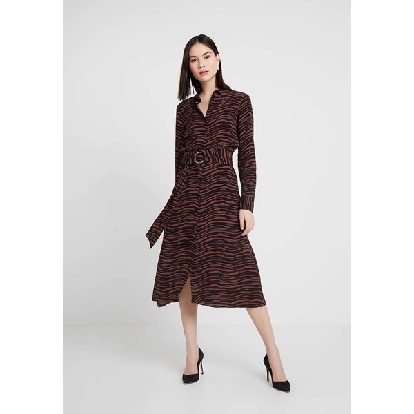 Warehouse ANIMAL PRINT DRESS Długa sukienka brown WA221C0HO