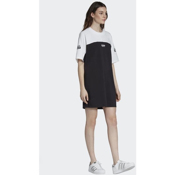 adidas Originals TEE DRESS Sukienka z dżerseju white/black AD121C054