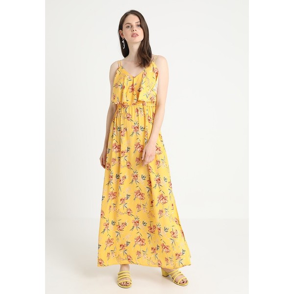 mint&berry Długa sukienka buff yellow M3221C0N6