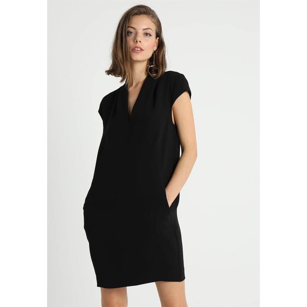 Whistles V NECK CREPE DRESS Sukienka letnia black WH021C030
