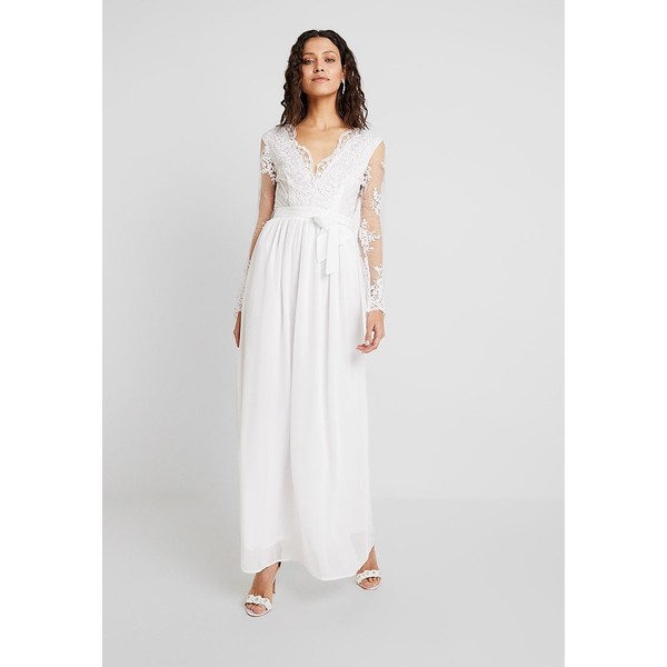 Club L London APPLIQUE SEQUIN DRESS Suknia balowa white CLK21C01H