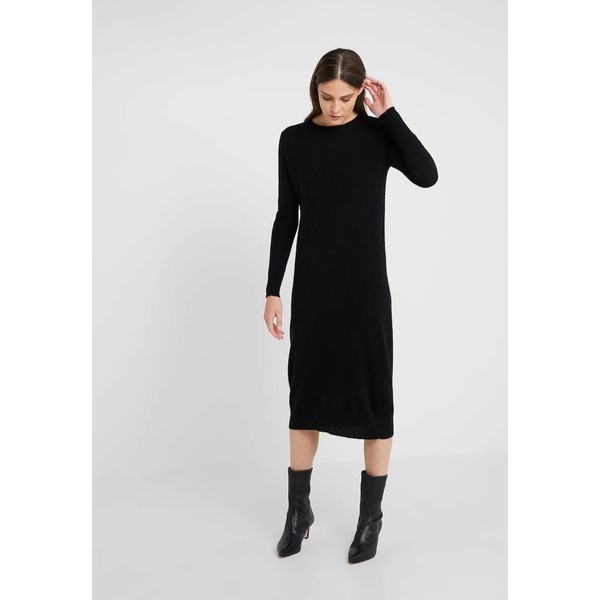 pure cashmere CREW NECK DRESS Sukienka dzianinowa black PUG21C002