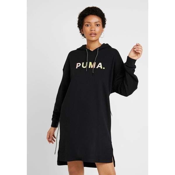 Puma CHASE HOODED DRESS Sukienka letnia puma black PU121C019