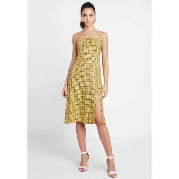Hollister Co. CHASE SMOCKED SCOOP NECK Sukienka letnia yellow H0421C01C